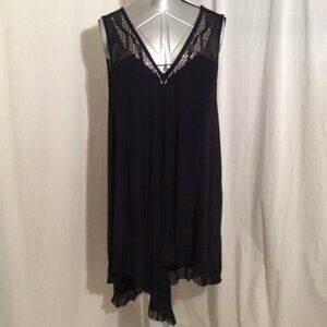 Lane Bryant Grecian Asymmetrical Black 26/28